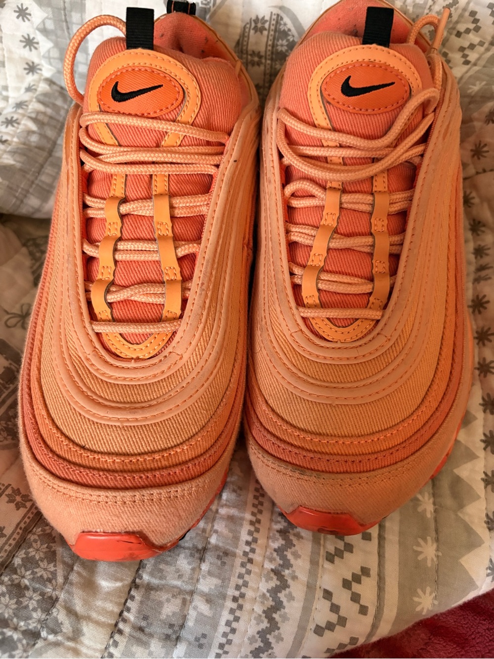 Nike Orange Gradient Air Max-Inspired Sneakers